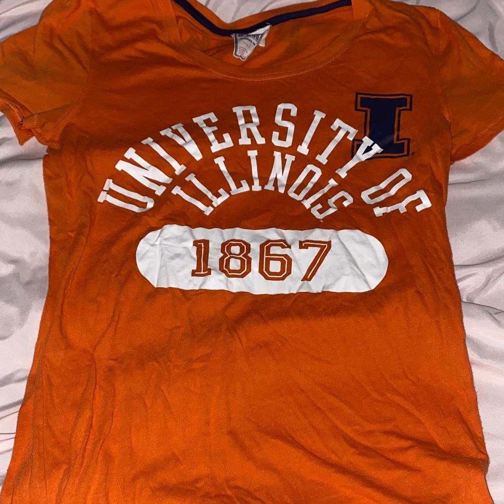 PINK Victoria's Secret Orange University of Illinois Tee